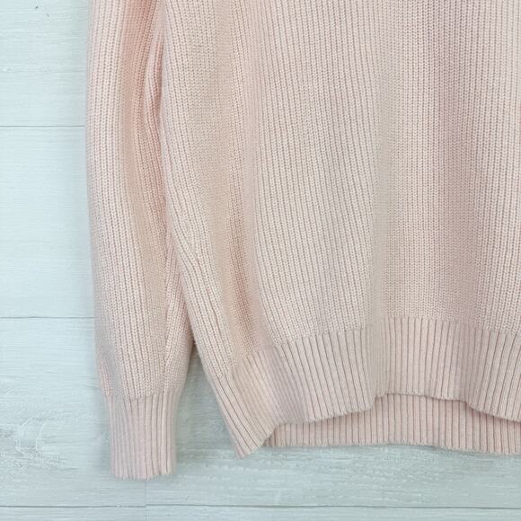 Hatch Hannah Maternity Sweater Size 3 Large Pale Pink Cotton Cashmere Blend Knit - Picture 5 of 16